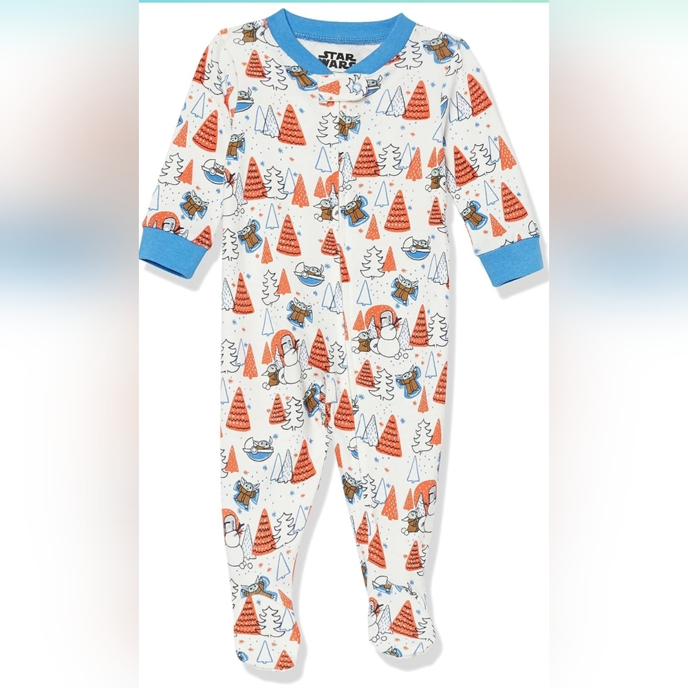 NWOT Disney Star Wars Mandalorian Baby Yoda Snug-Fit Cotton Footed Pajamas 24 Mo
